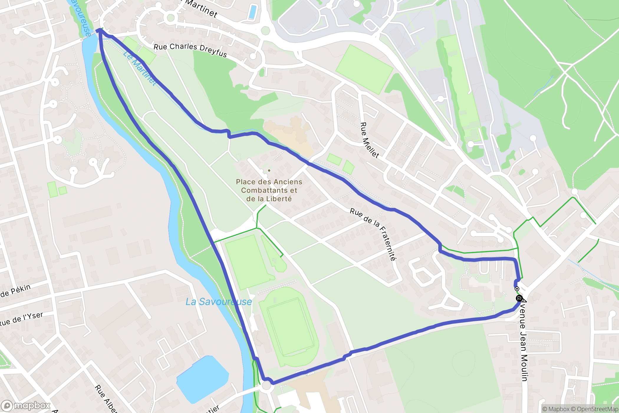 Offemont : carte du parcours de randonnée - France
