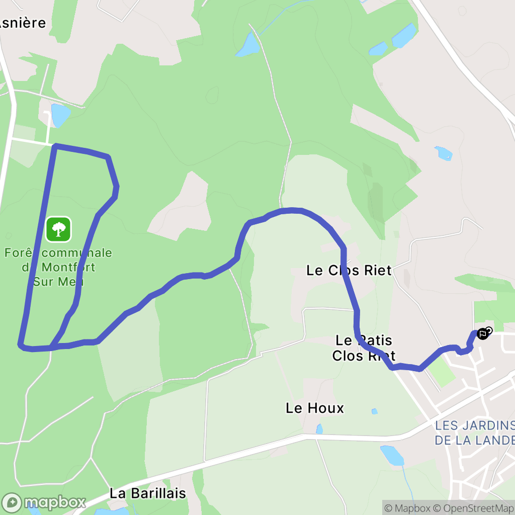 Talensac : carte du parcours de randonnée - France