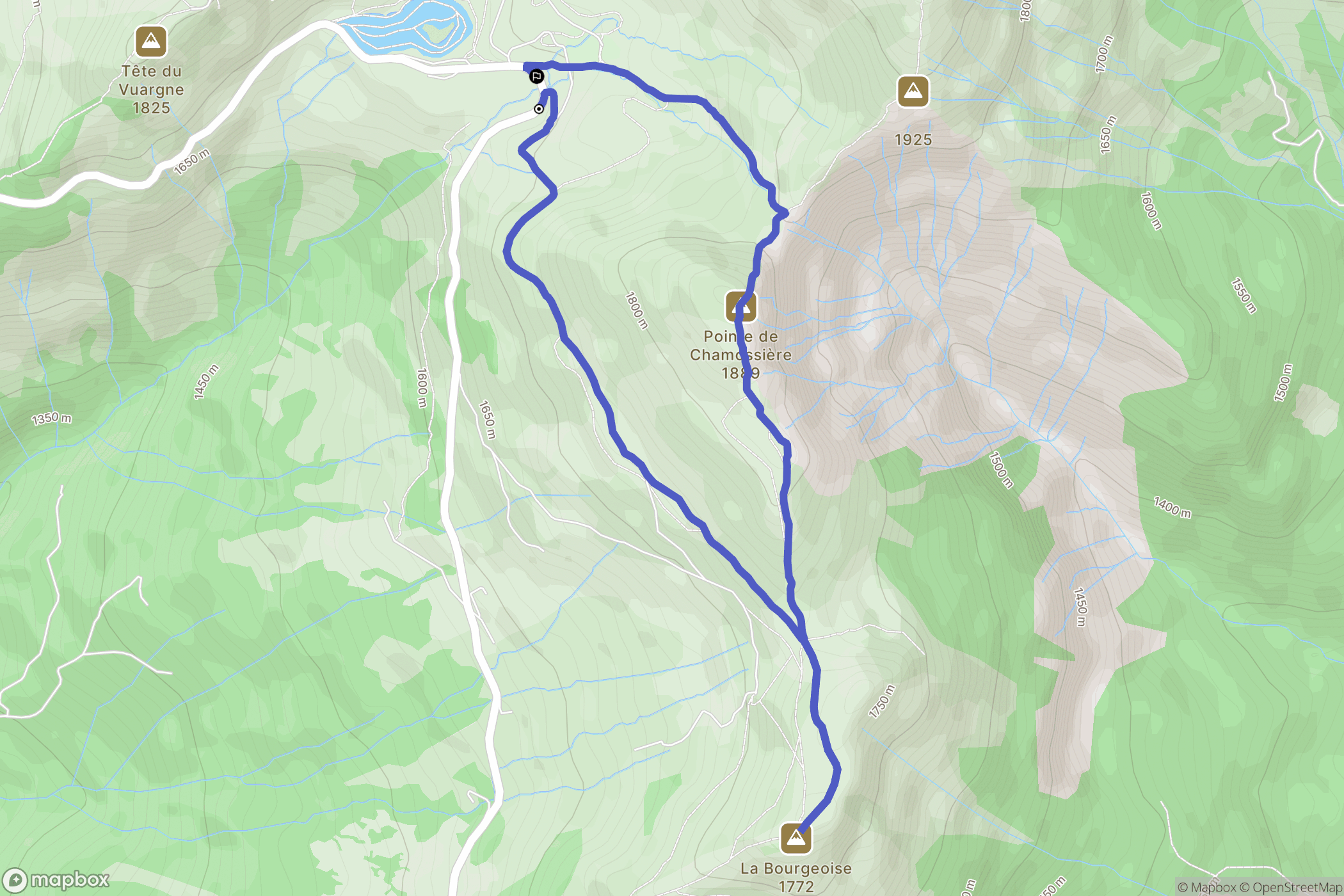 Samoëns : carte du parcours de randonnée - France
