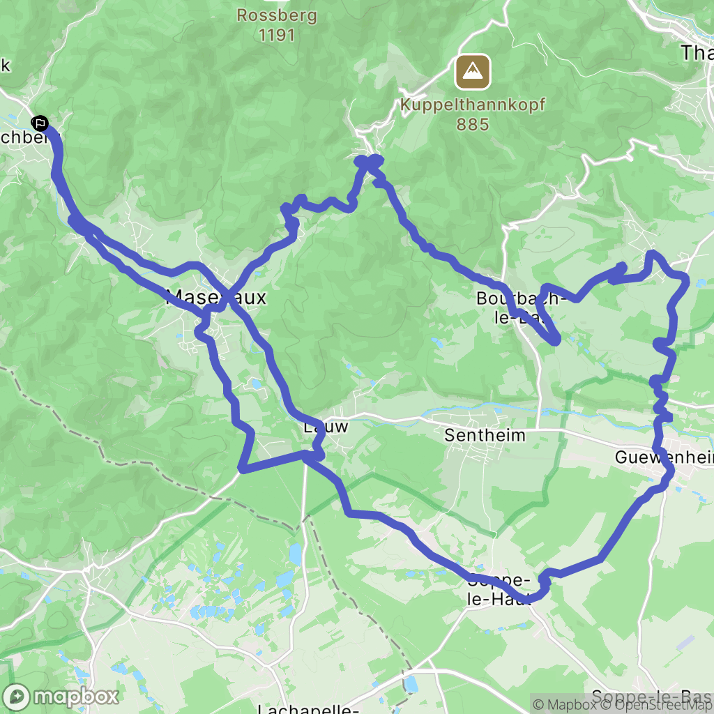 Wegscheid : carte du parcours de randonnée - France