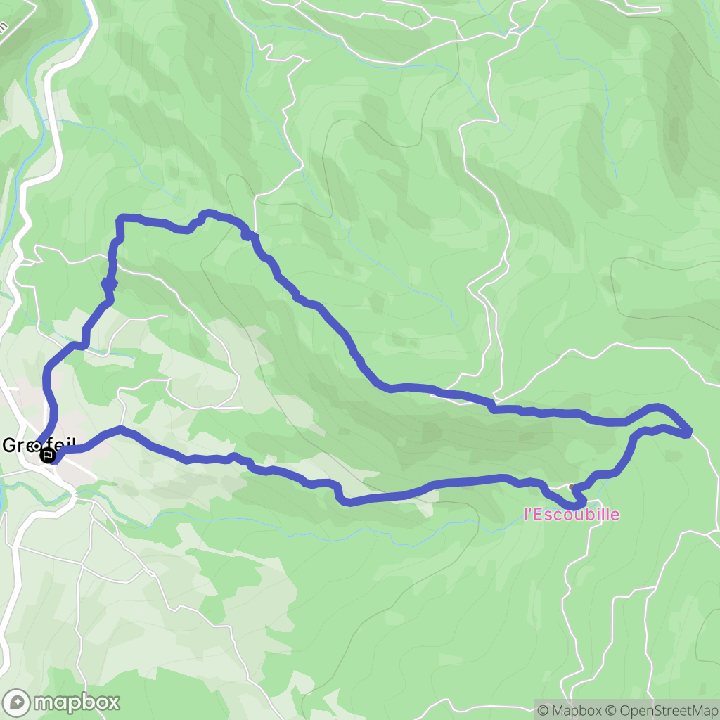 Greffeil : carte du parcours de randonnée - France