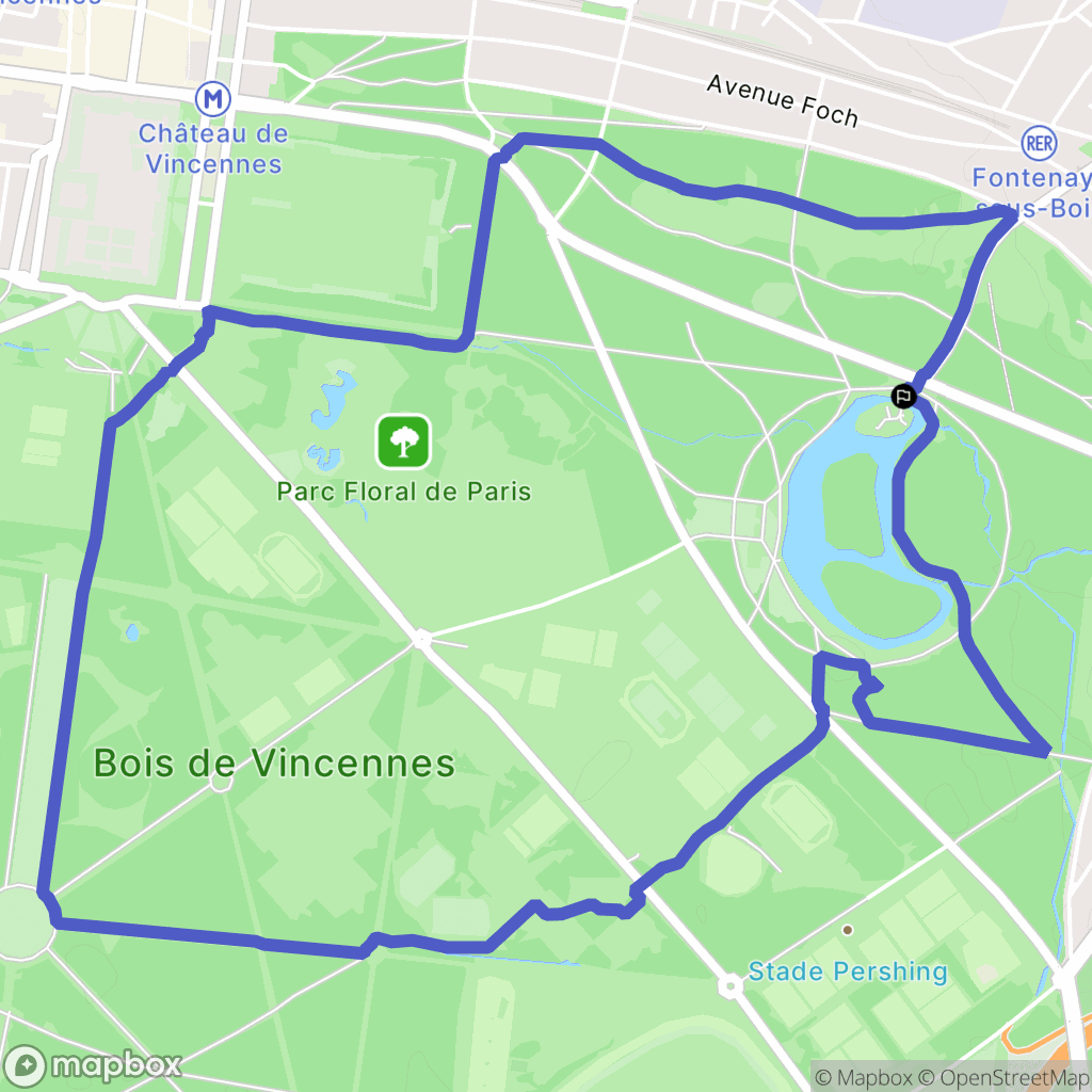Paris : carte du parcours de randonnée - France