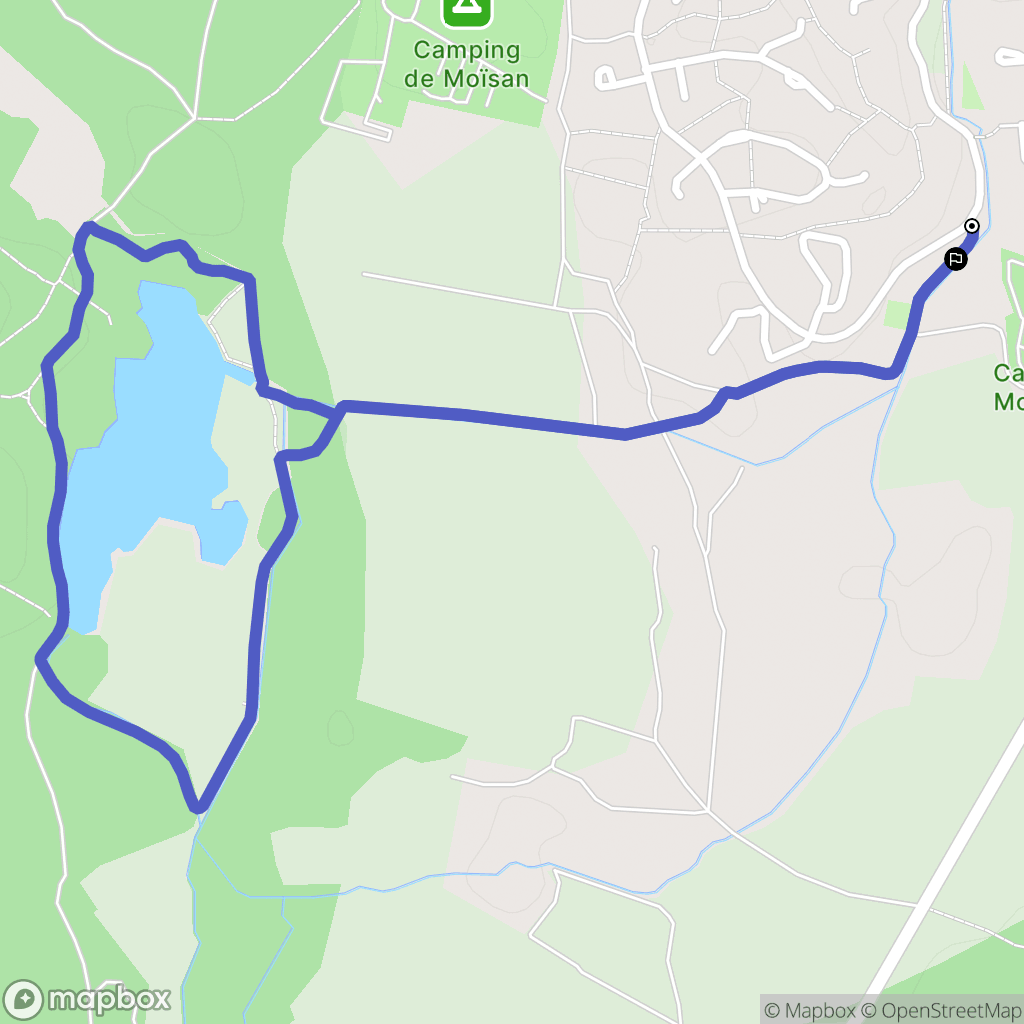 Messanges : carte du parcours de randonnée - France