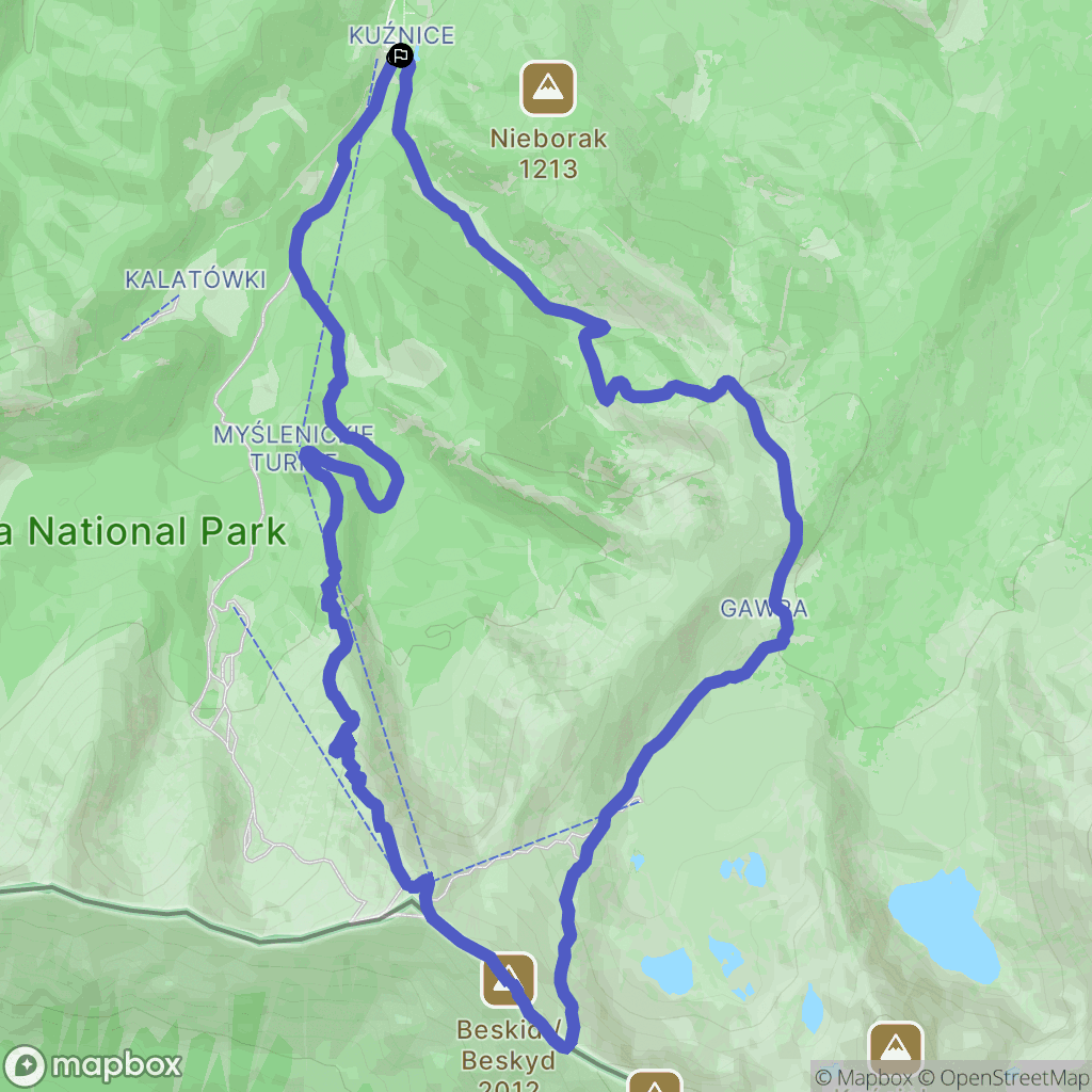Zakopane: mapa trasy - Poland