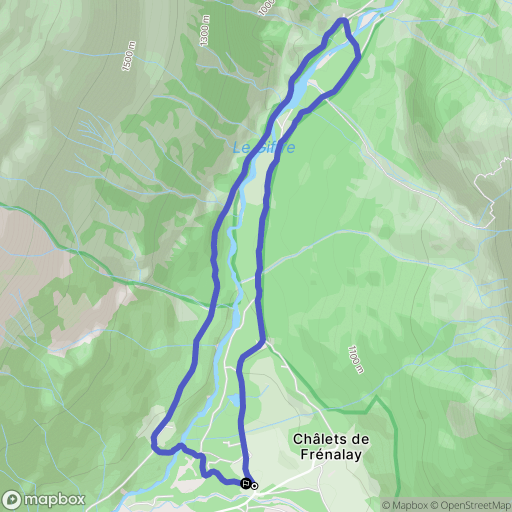 Sixt-Fer-à-Cheval : carte du parcours de randonnée - France