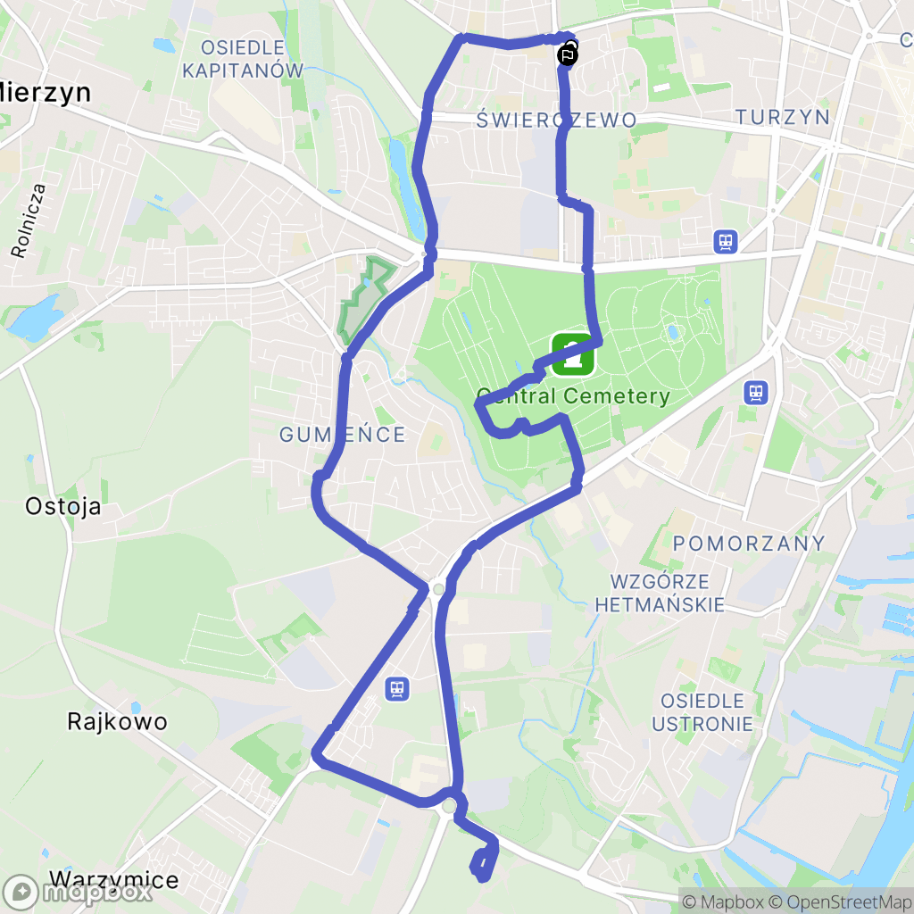 Szczecin: mapa trasy - Poland