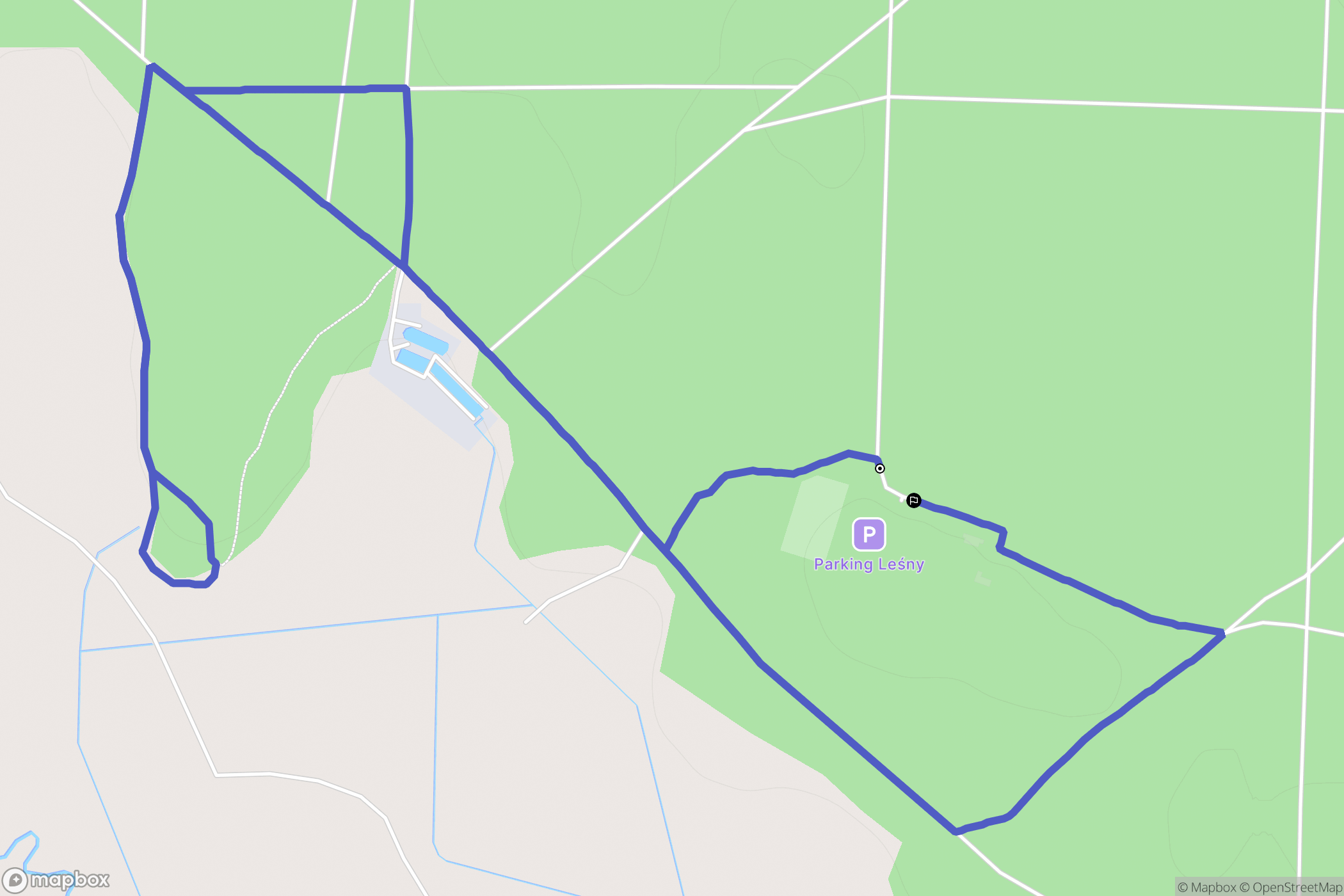 Wieniec-Zalesie: mapa trasy - Poland