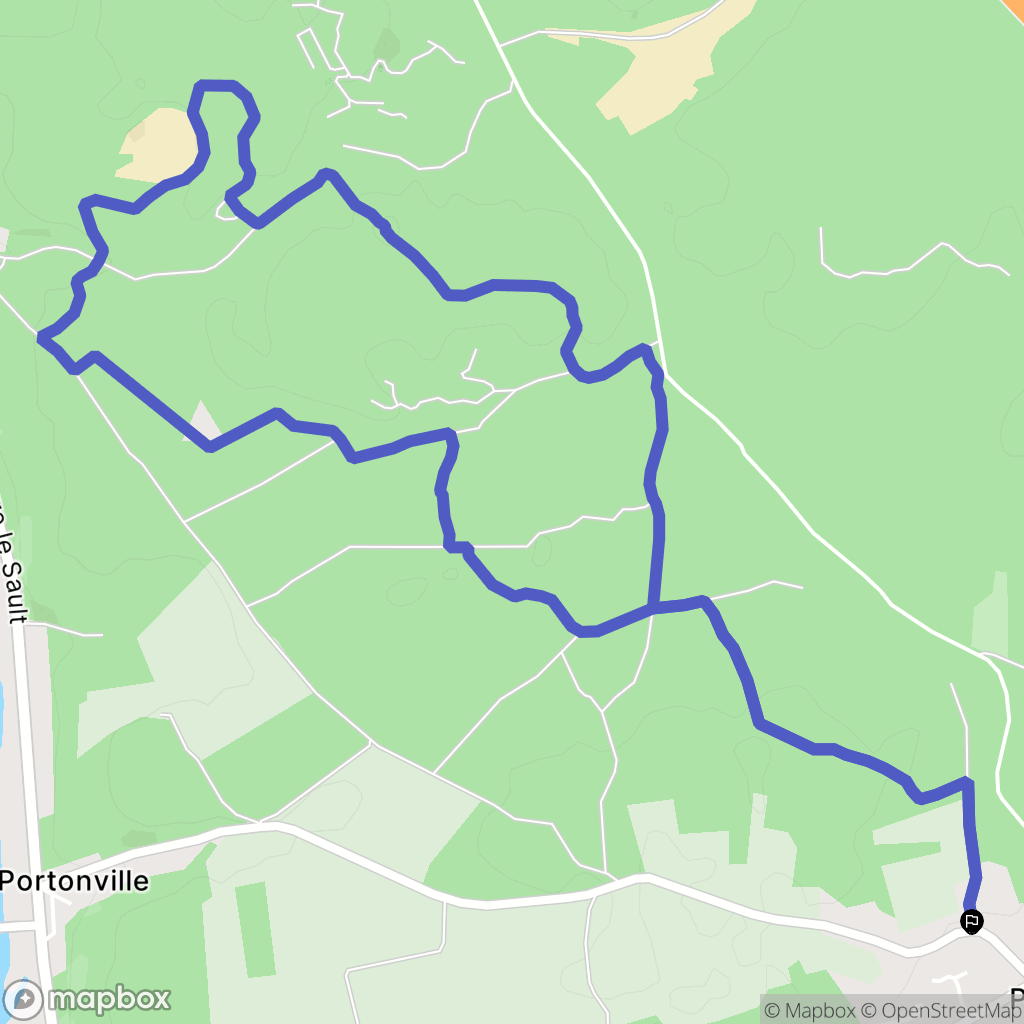 Poligny : carte du parcours de randonnée - France