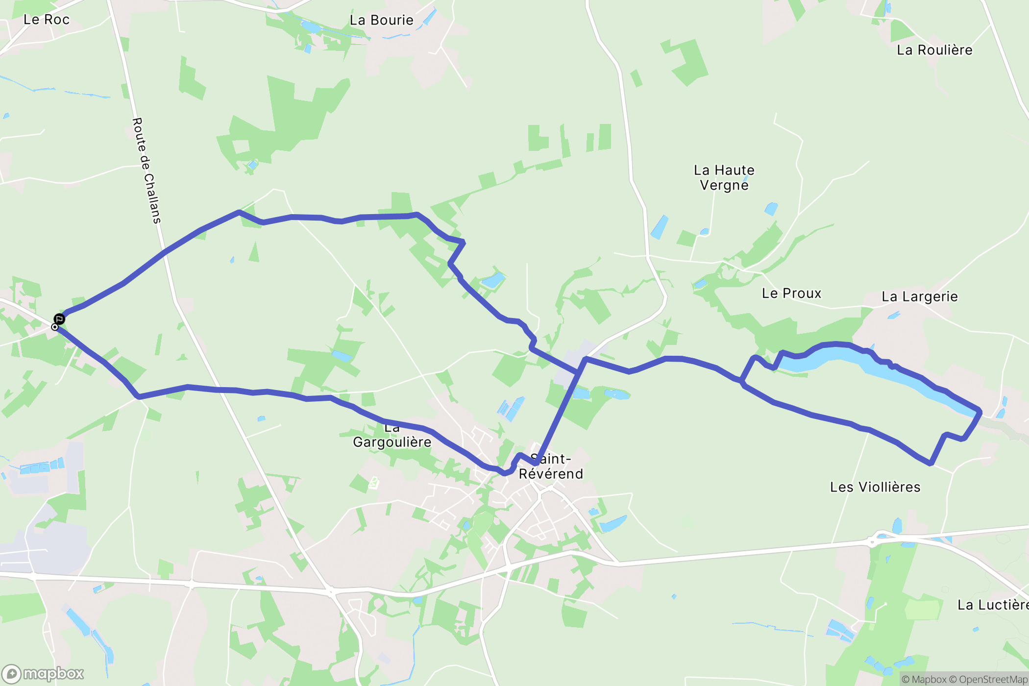 Le Fenouiller : carte du parcours de randonnée - France