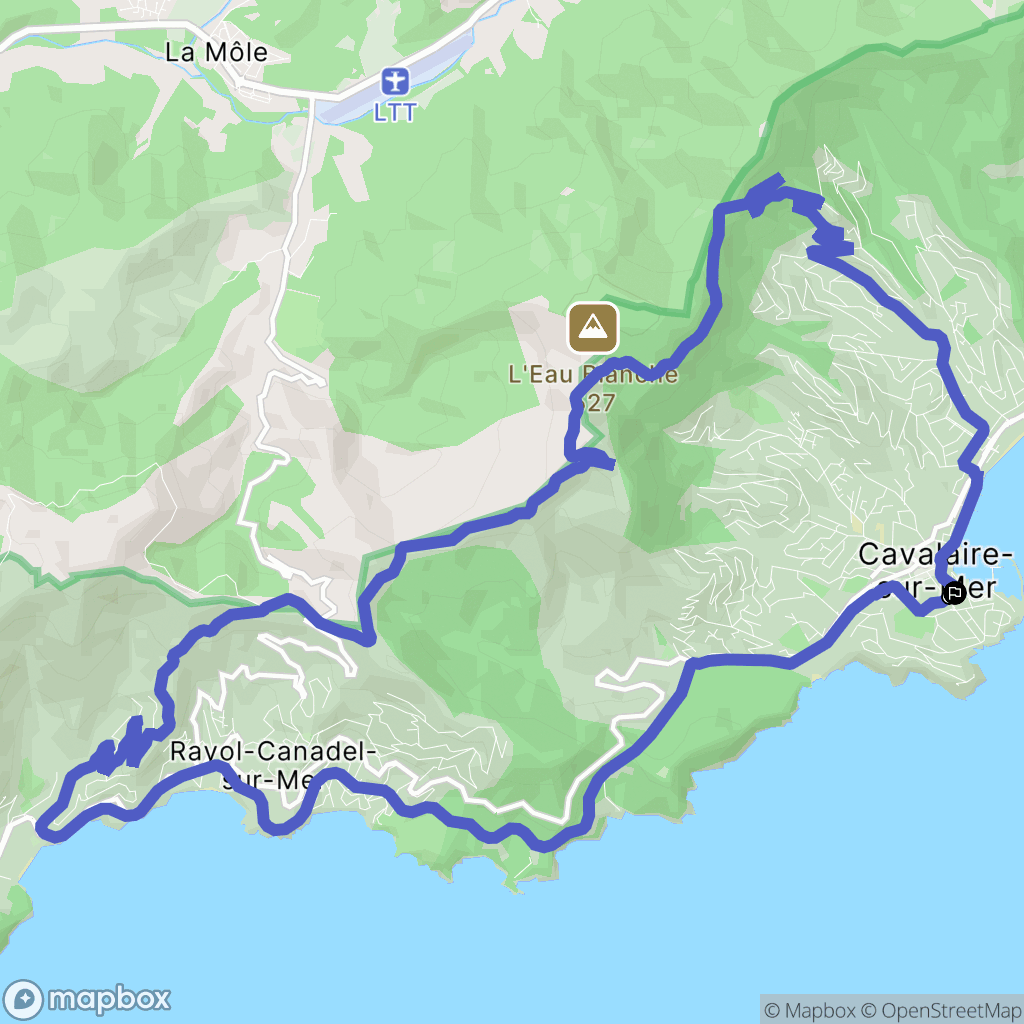 Cavalaire-sur-Mer : carte du parcours de randonnée - France