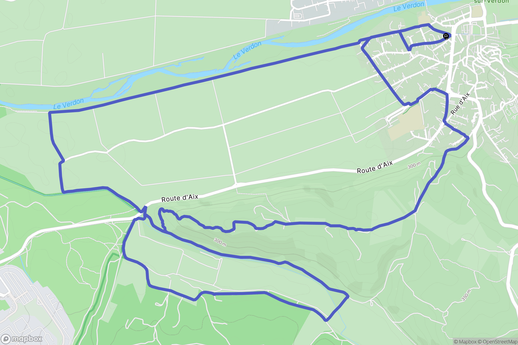 Vinon-sur-Verdon : carte du parcours de randonnée - France