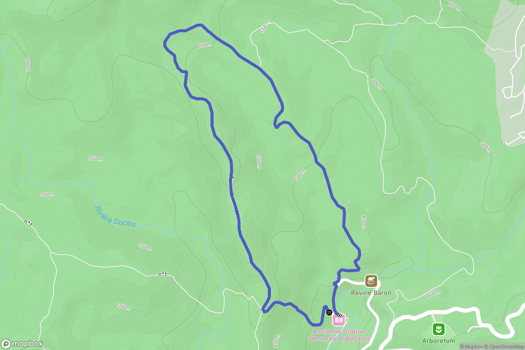Fort-de-France : carte du parcours de randonnée - France