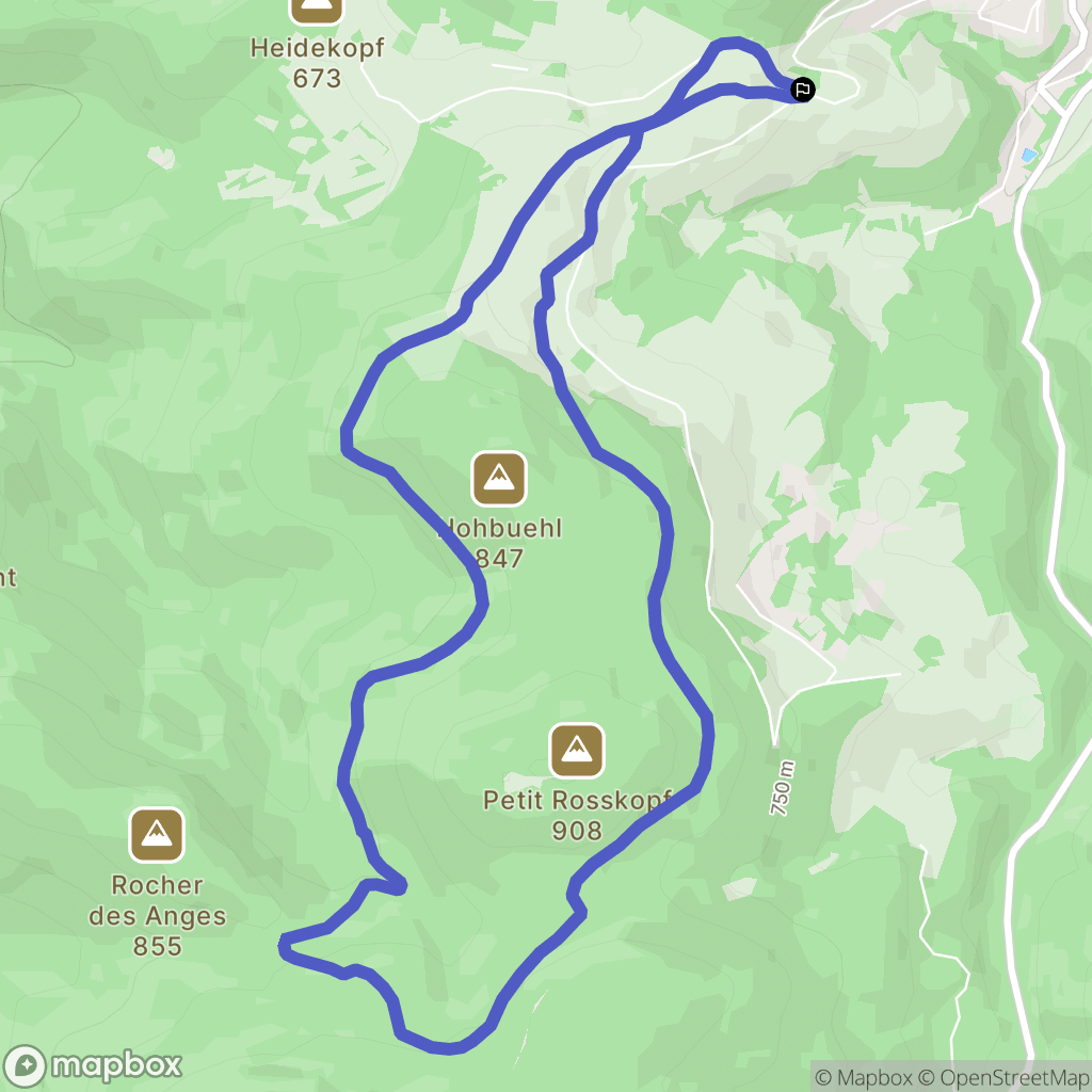 Grendelbruch : carte du parcours de randonnée - France