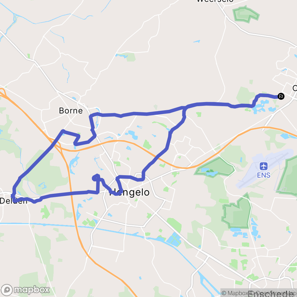 Oldenzaal: routekaart voor buitenactiviteiten - Netherlands