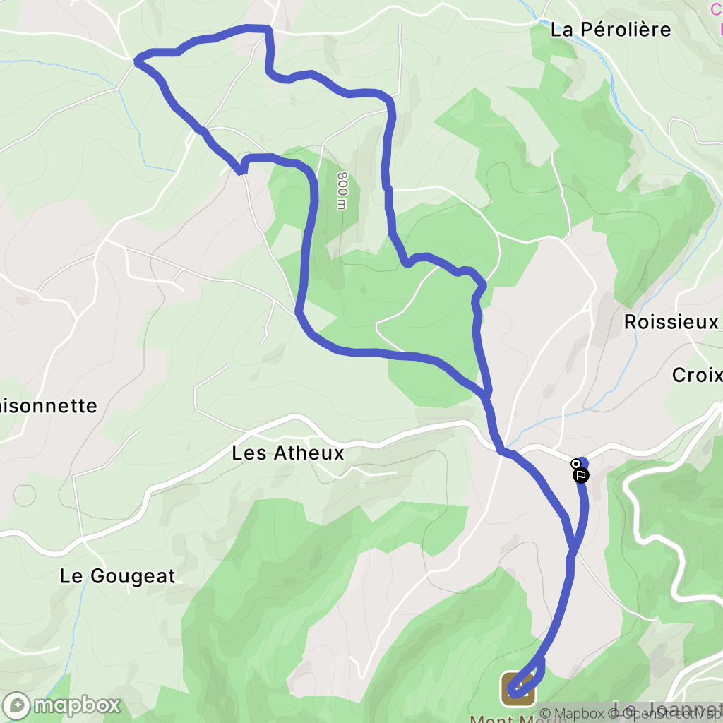 Fontanès : carte du parcours de randonnée - France