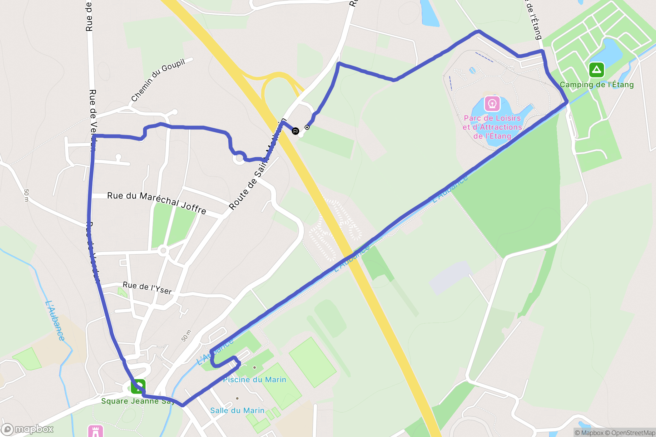 Brissac-Quincé : carte du parcours de randonnée - France