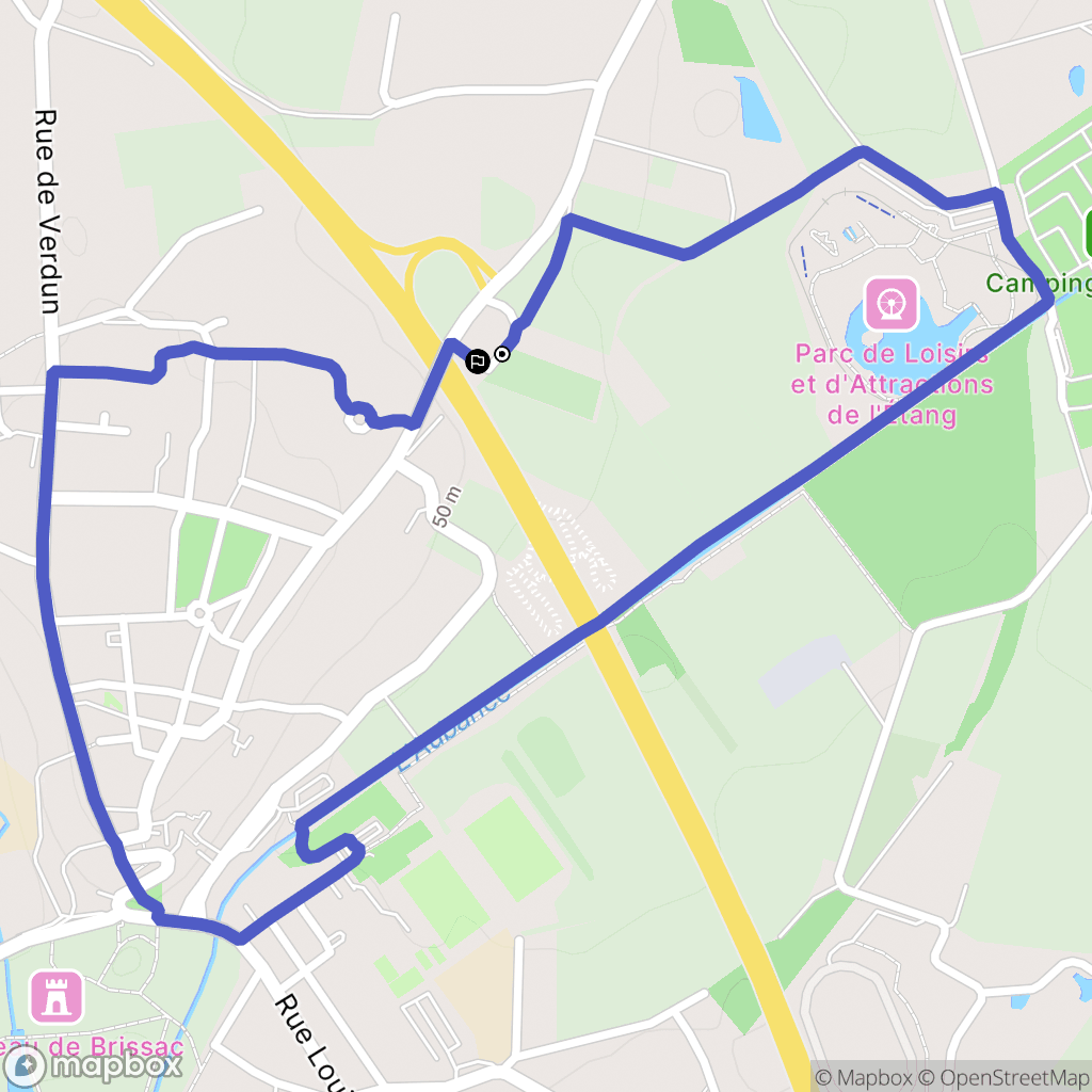 Brissac-Quincé : carte du parcours de randonnée - France