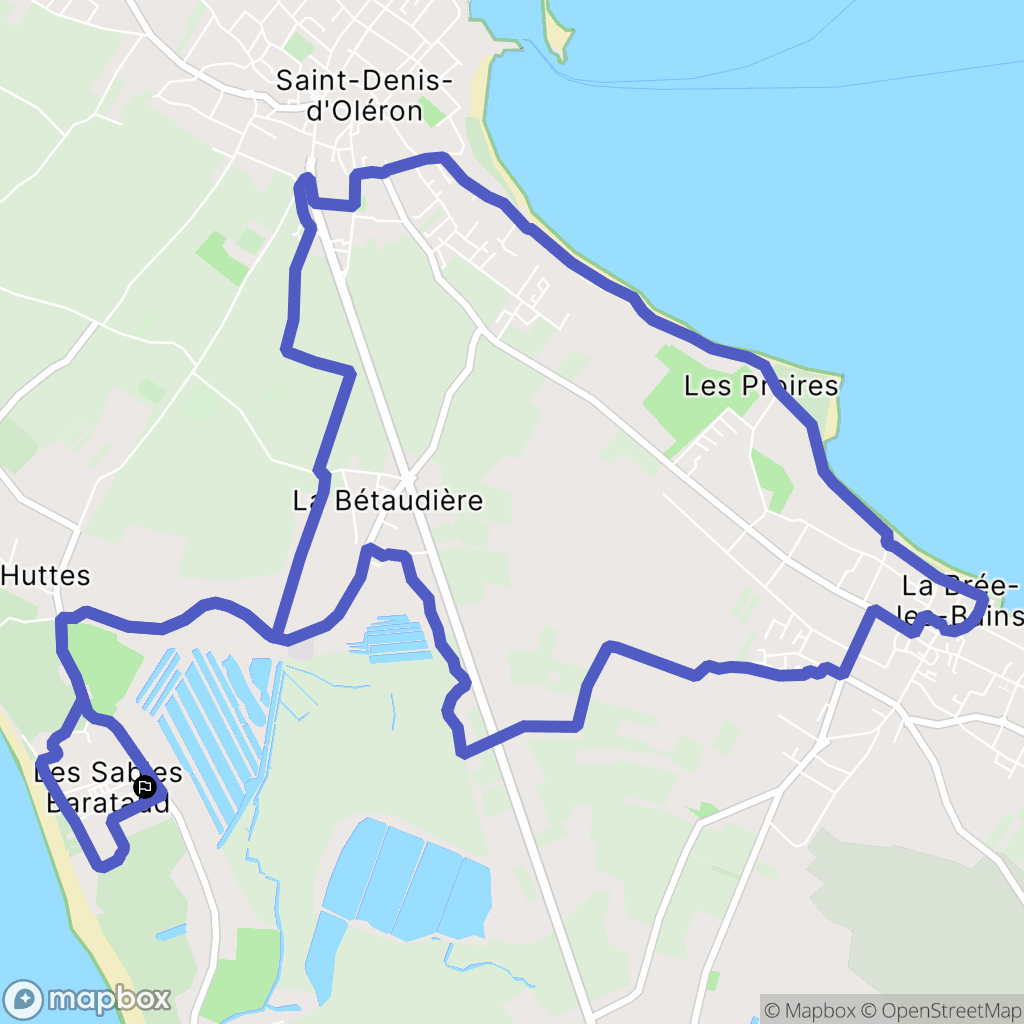 Saint-Denis-d'Oléron : carte du parcours de randonnée - France