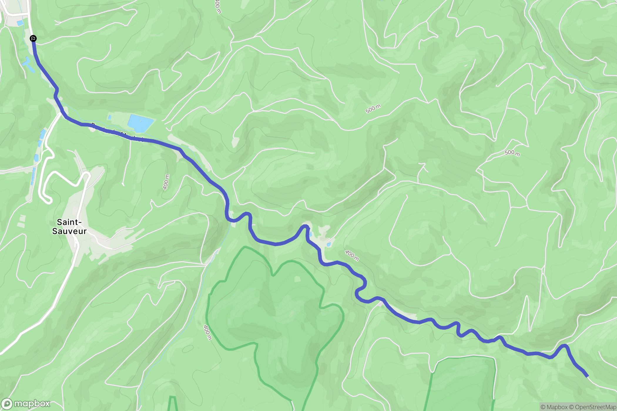 Val-et-Châtillon : carte du parcours de randonnée - France