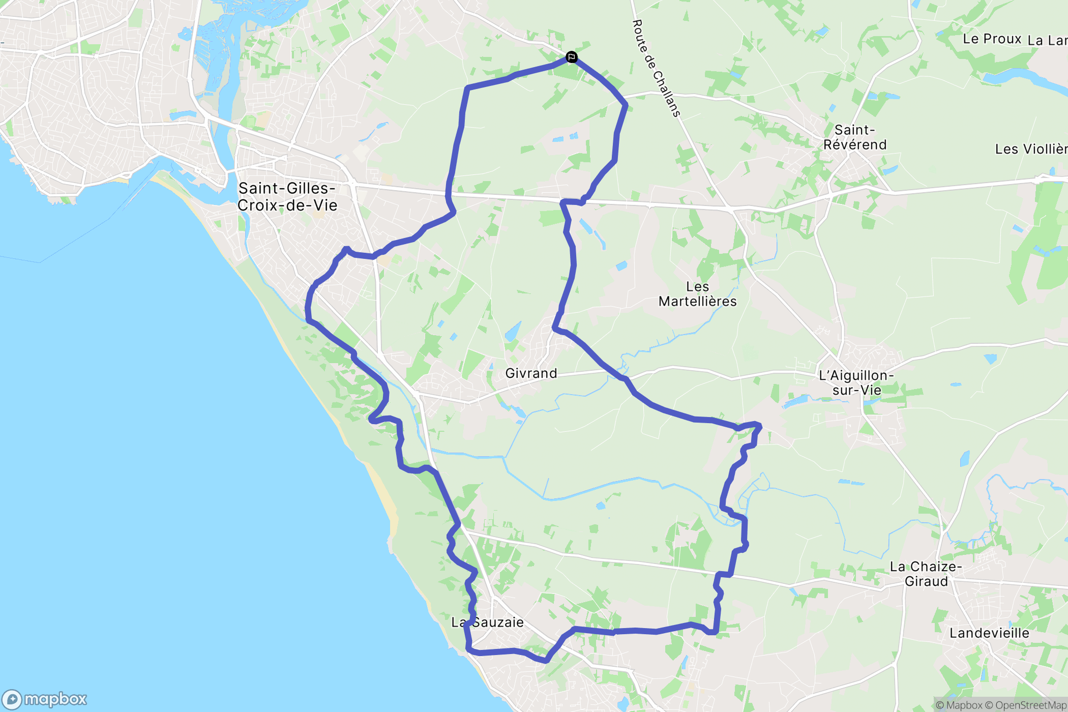 Le Fenouiller : carte du parcours de randonnée - France