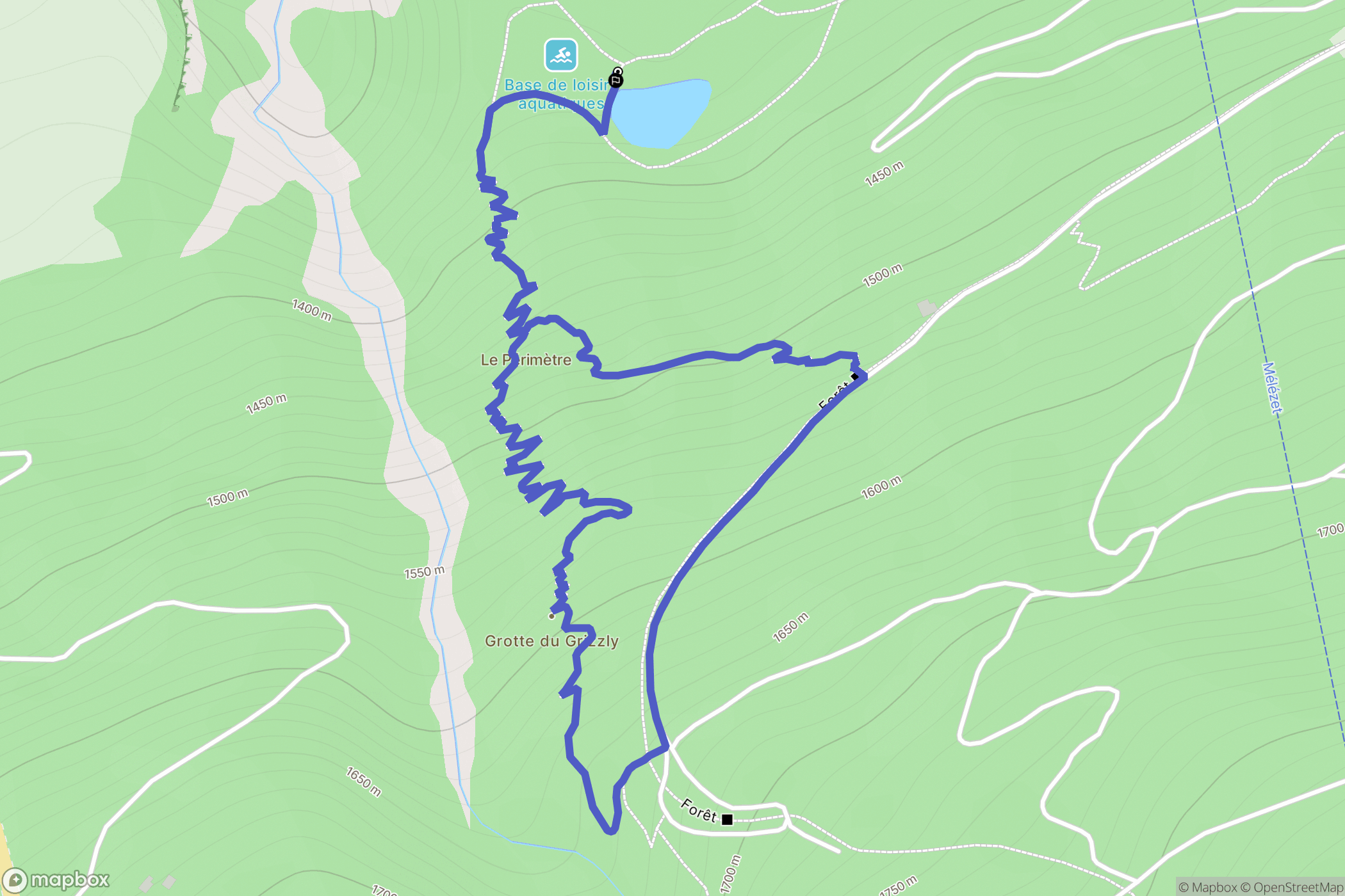 Villarodin-Bourget : carte du parcours de randonnée - France