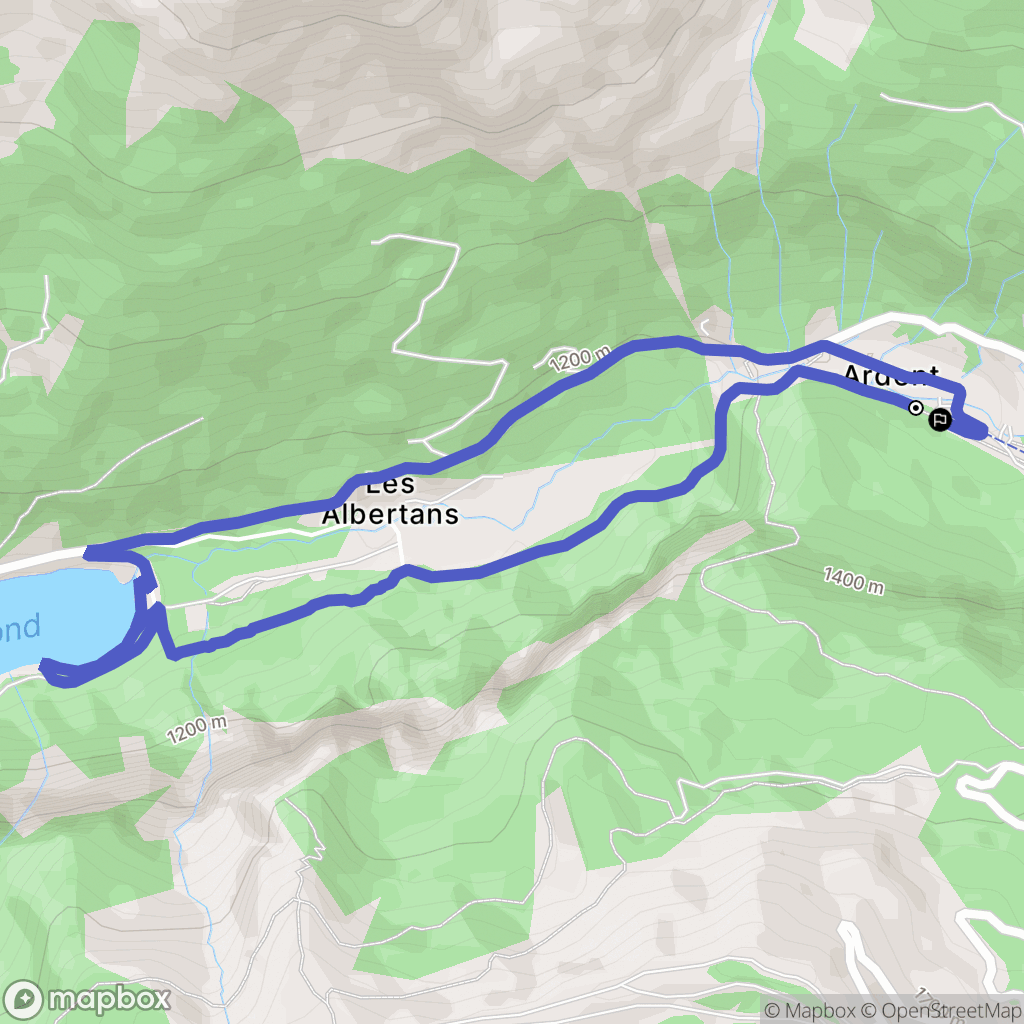 Montriond : carte du parcours de randonnée - France
