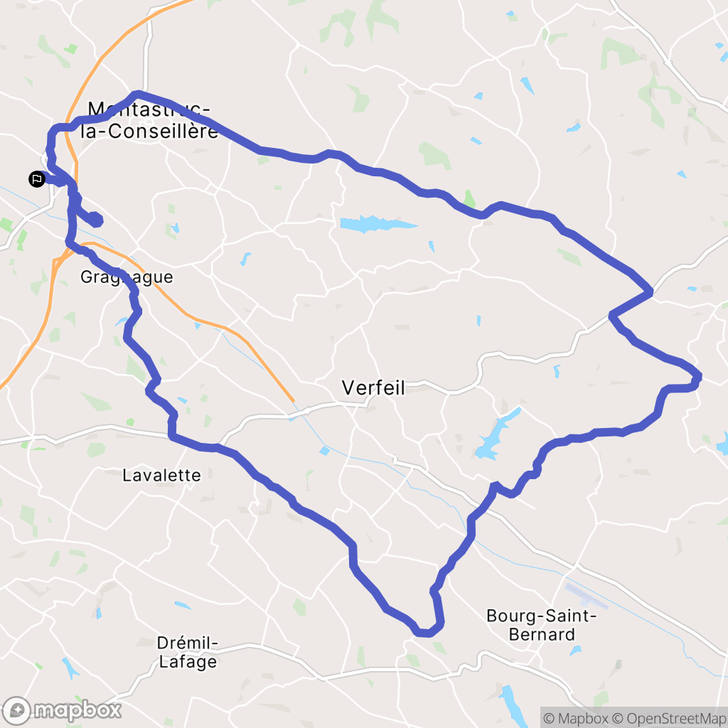 Garidech : carte du parcours de randonnée - France