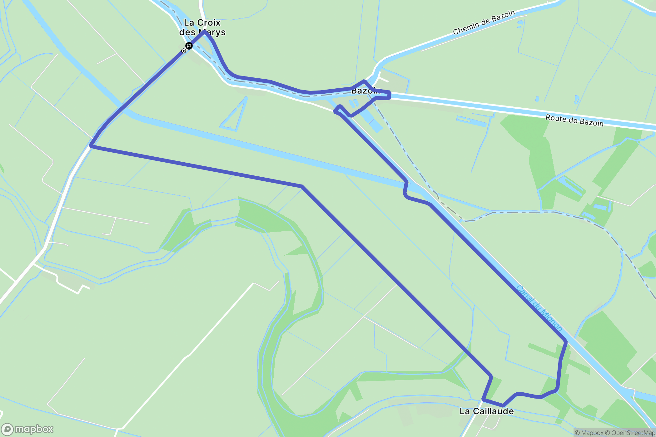 La Ronde : carte du parcours de randonnée - France