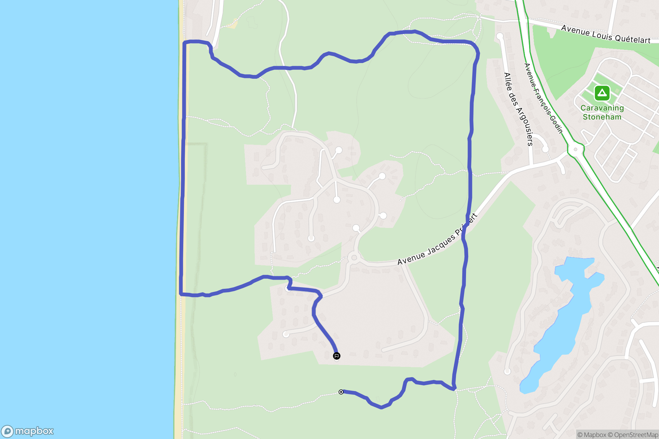 Le Touquet-Paris-Plage : carte du parcours de randonnée - France