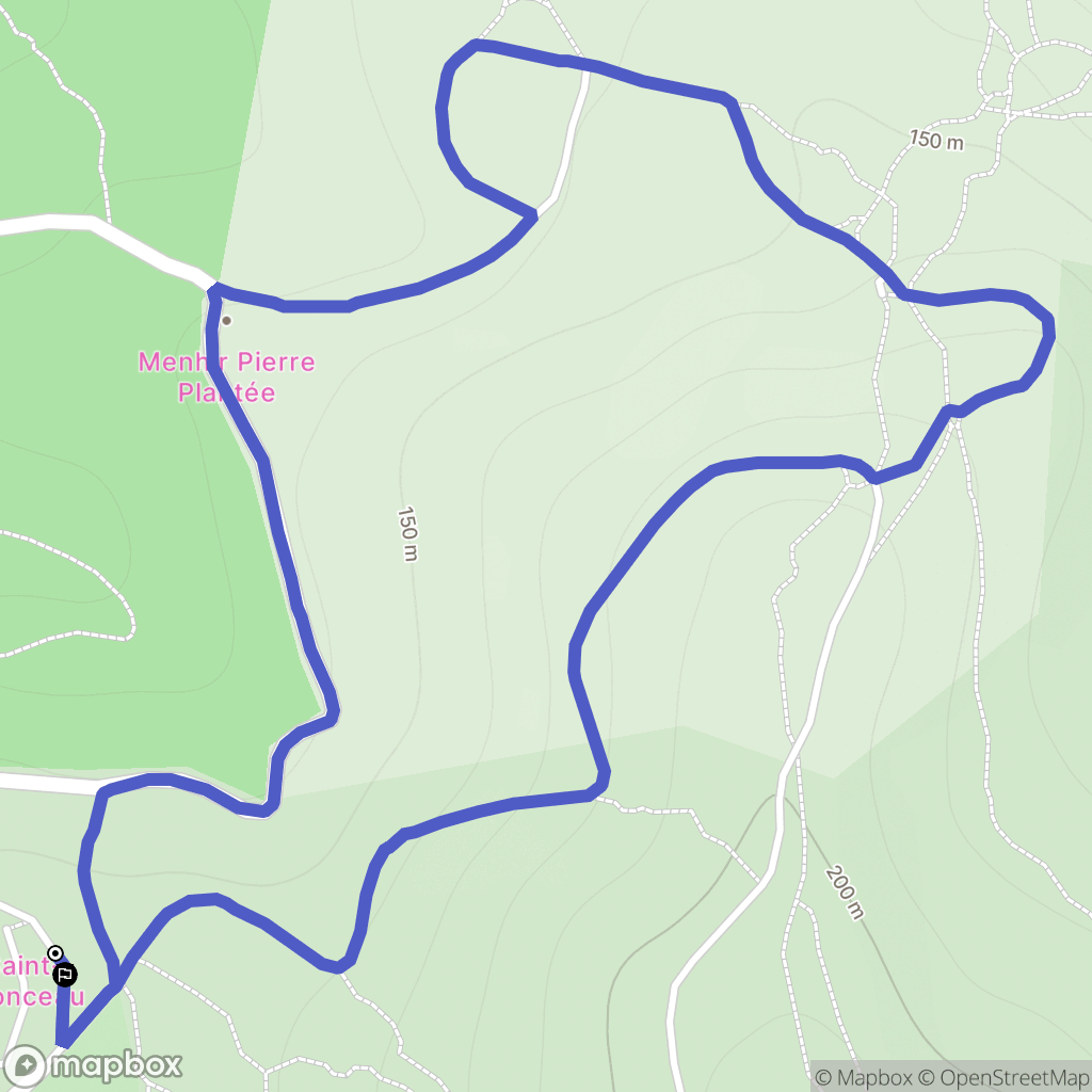 Gigean : carte du parcours de randonnée - France