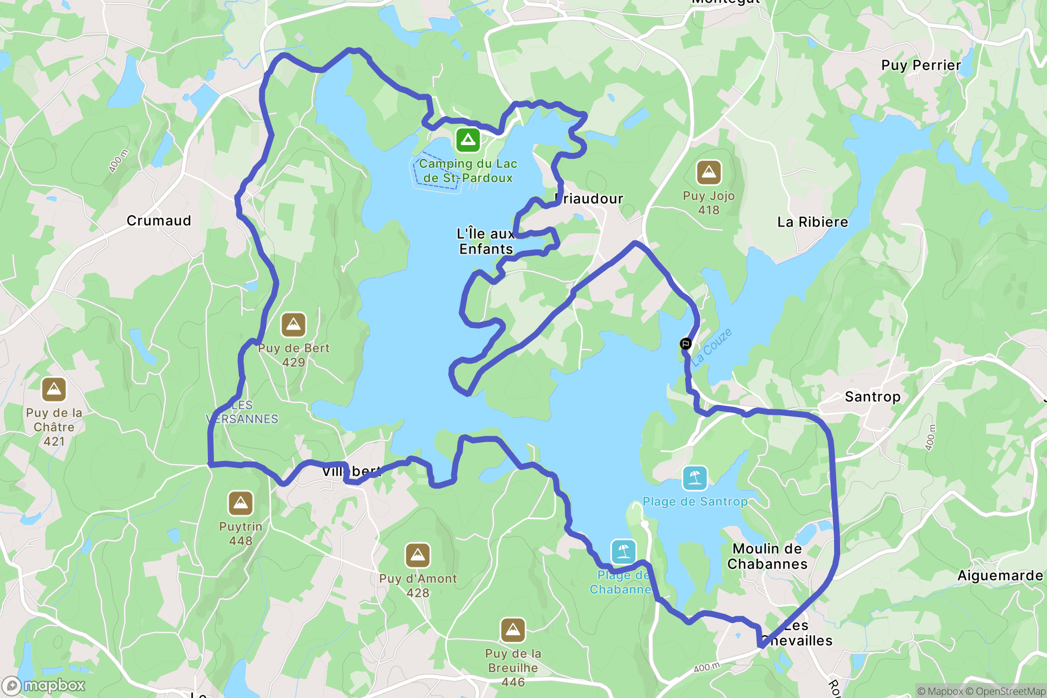 Razès : carte du parcours de randonnée - France