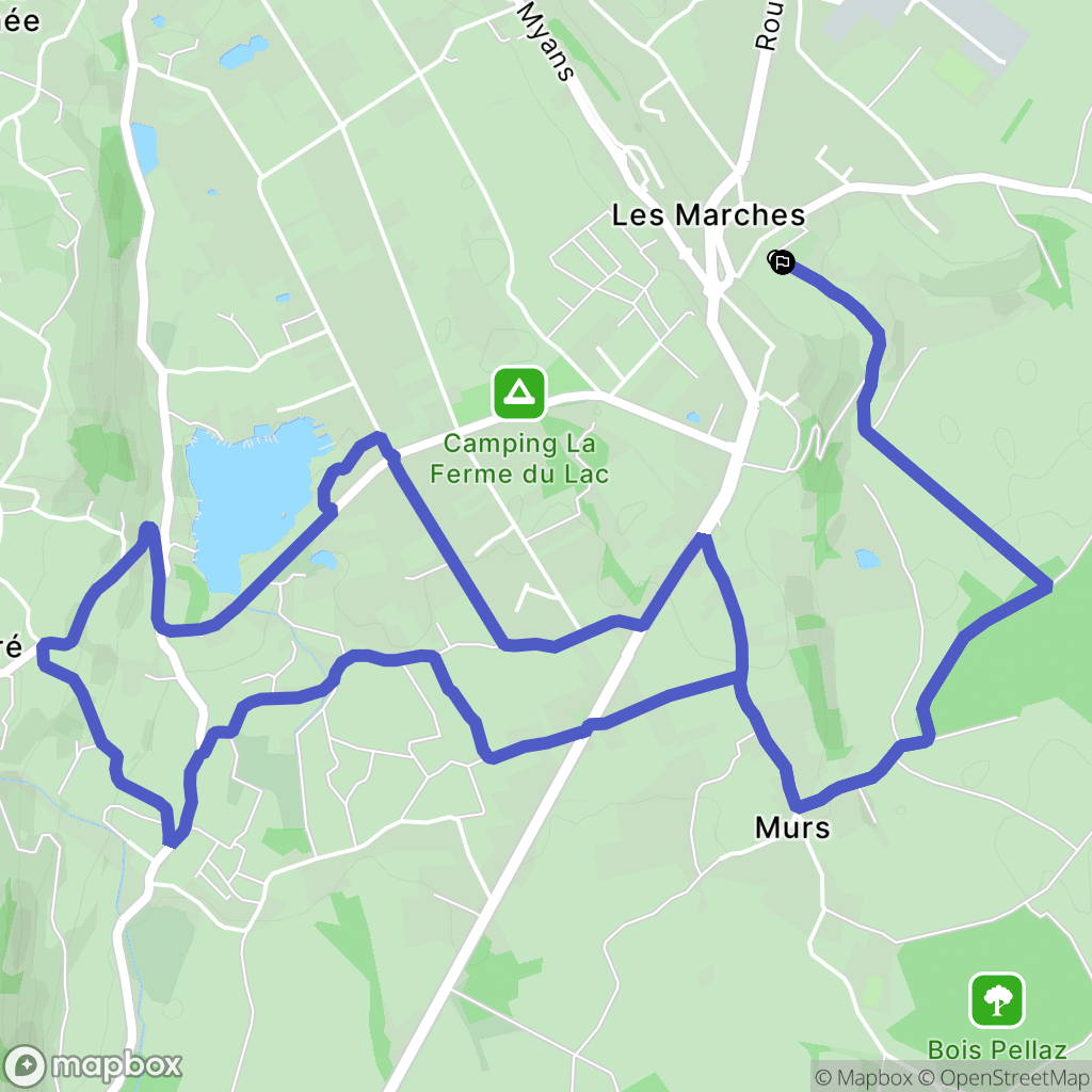 Porte-de-Savoie : carte du parcours de randonnée - France