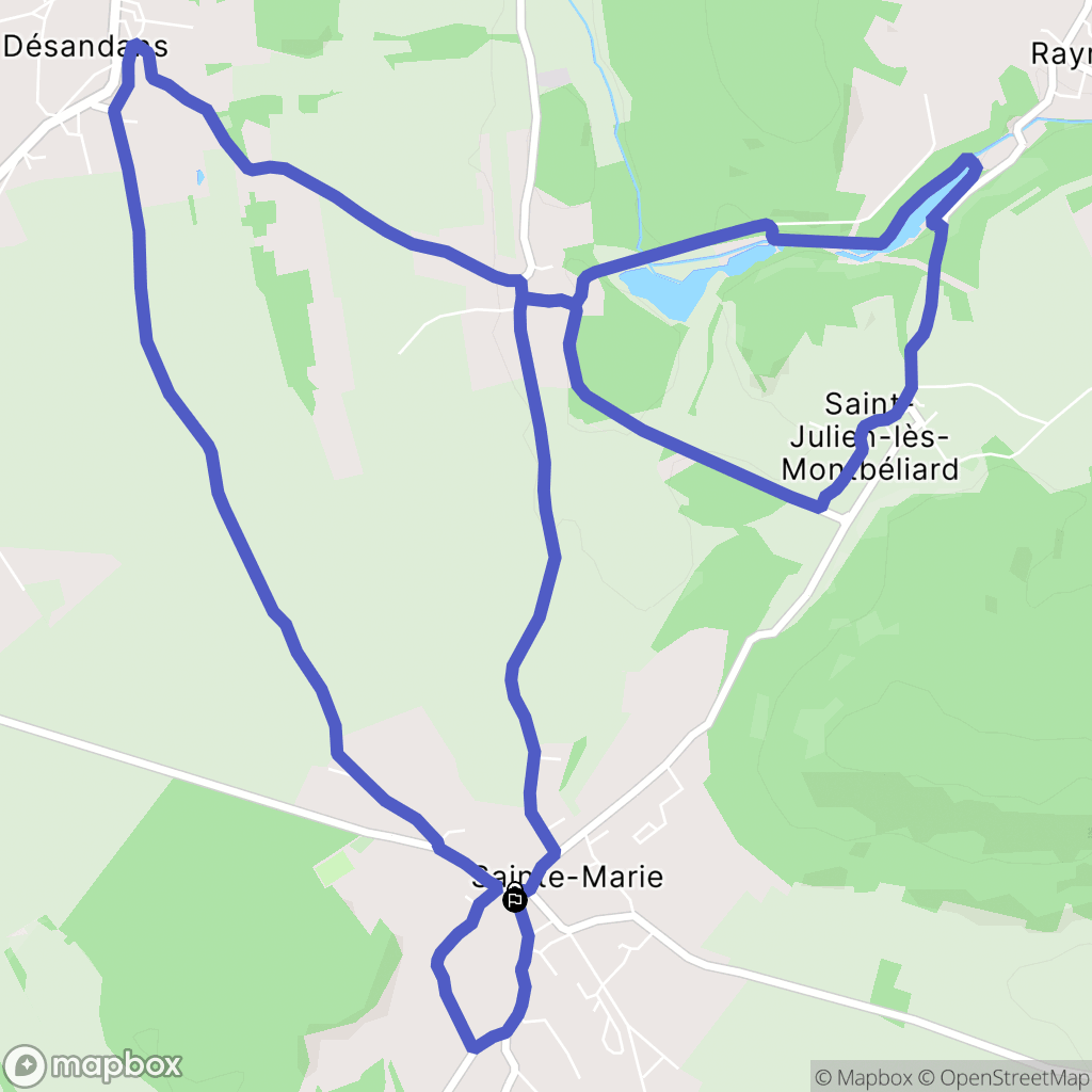 Sainte-Marie : carte du parcours de randonnée - France