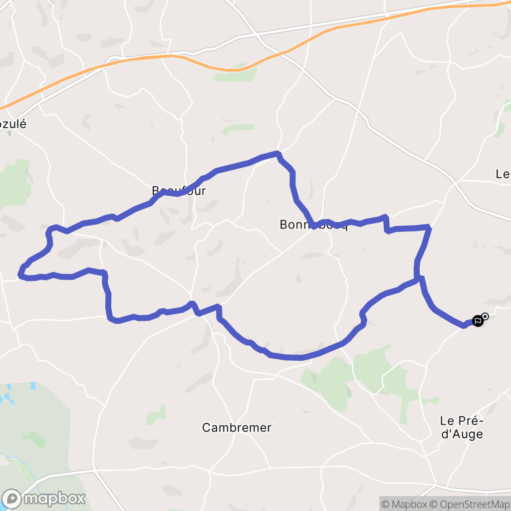Manerbe : carte du parcours de randonnée - France
