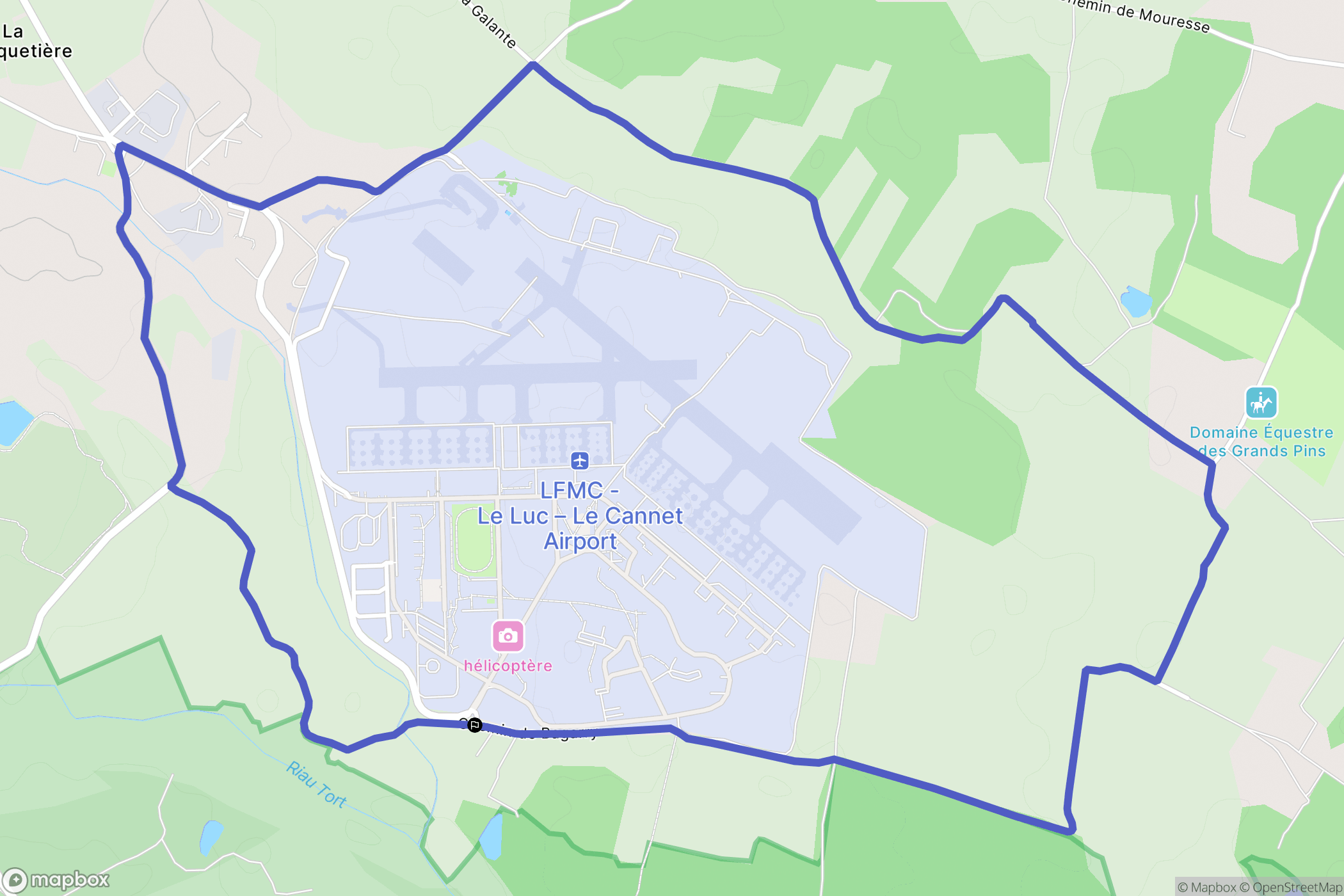 Le Cannet-des-Maures : carte du parcours de randonnée - France