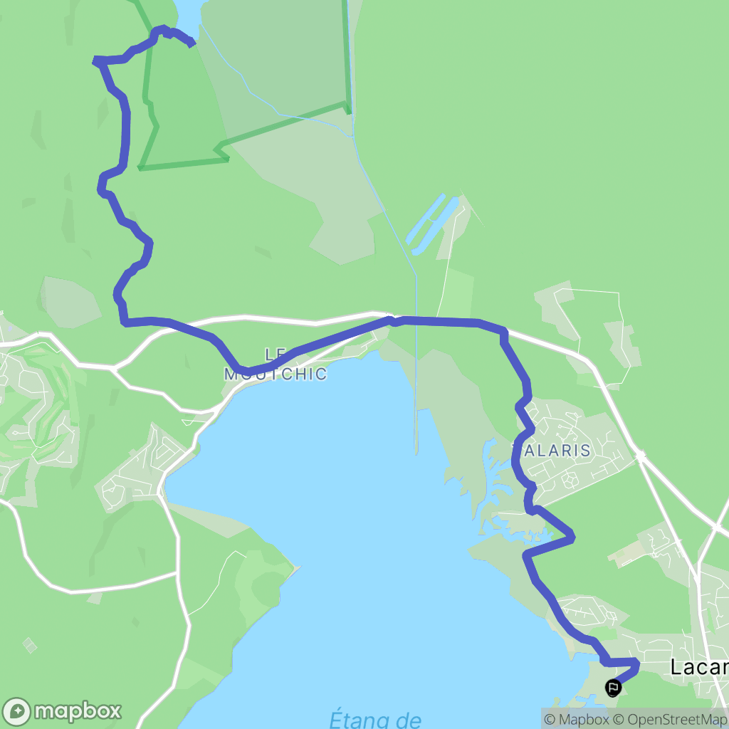 Lacanau : carte du parcours de randonnée - France