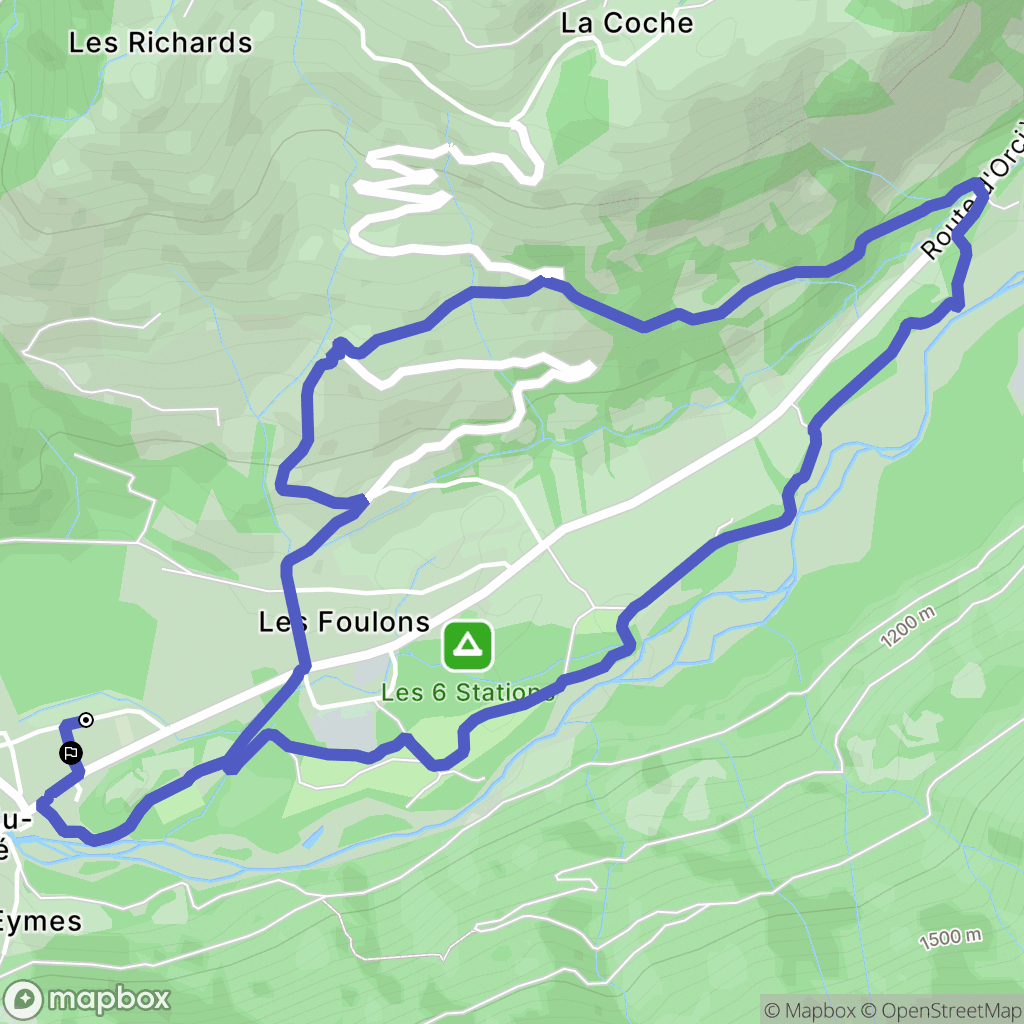 Saint-Jean-Saint-Nicolas : carte du parcours de randonnée - France