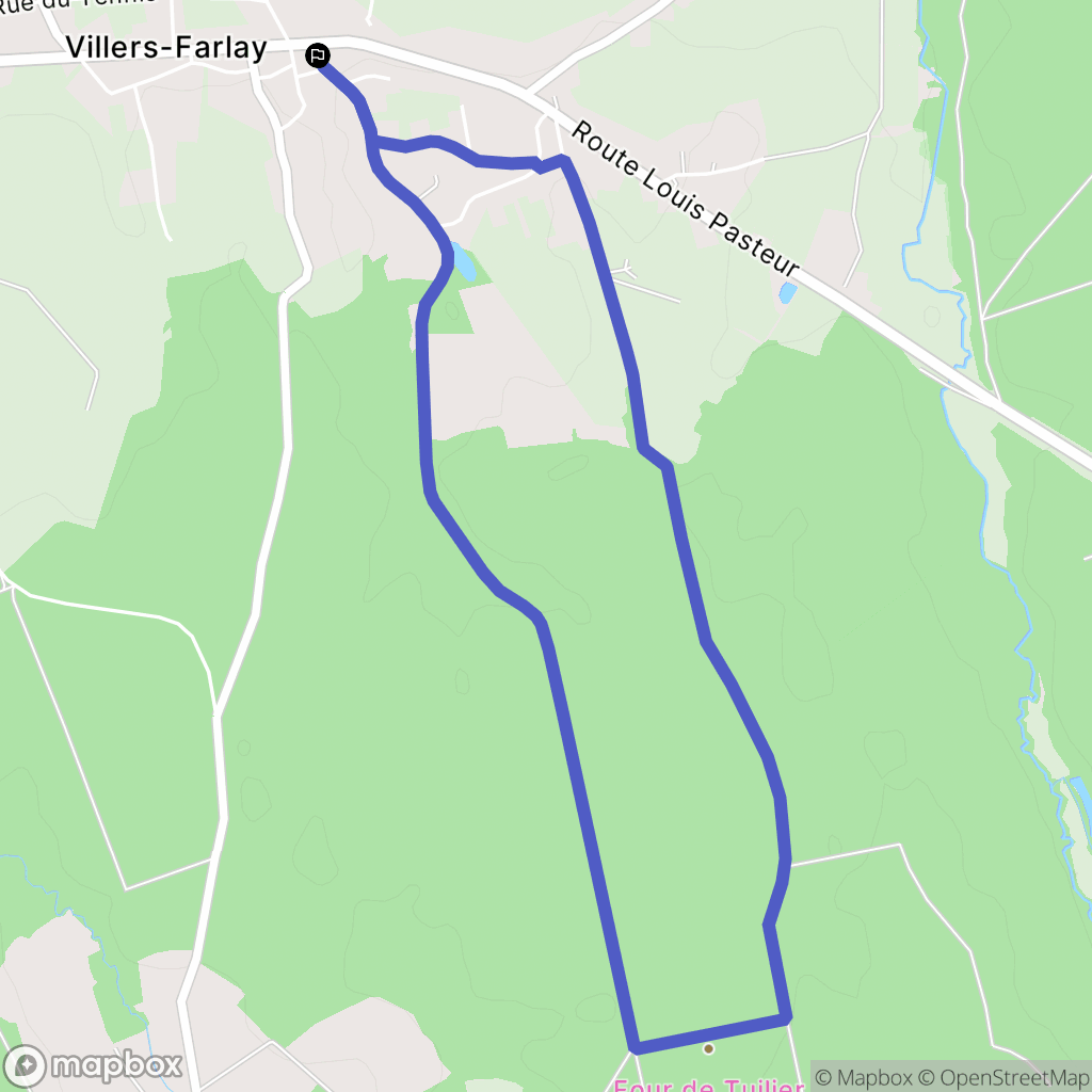 Villers-Farlay : carte du parcours de randonnée - France