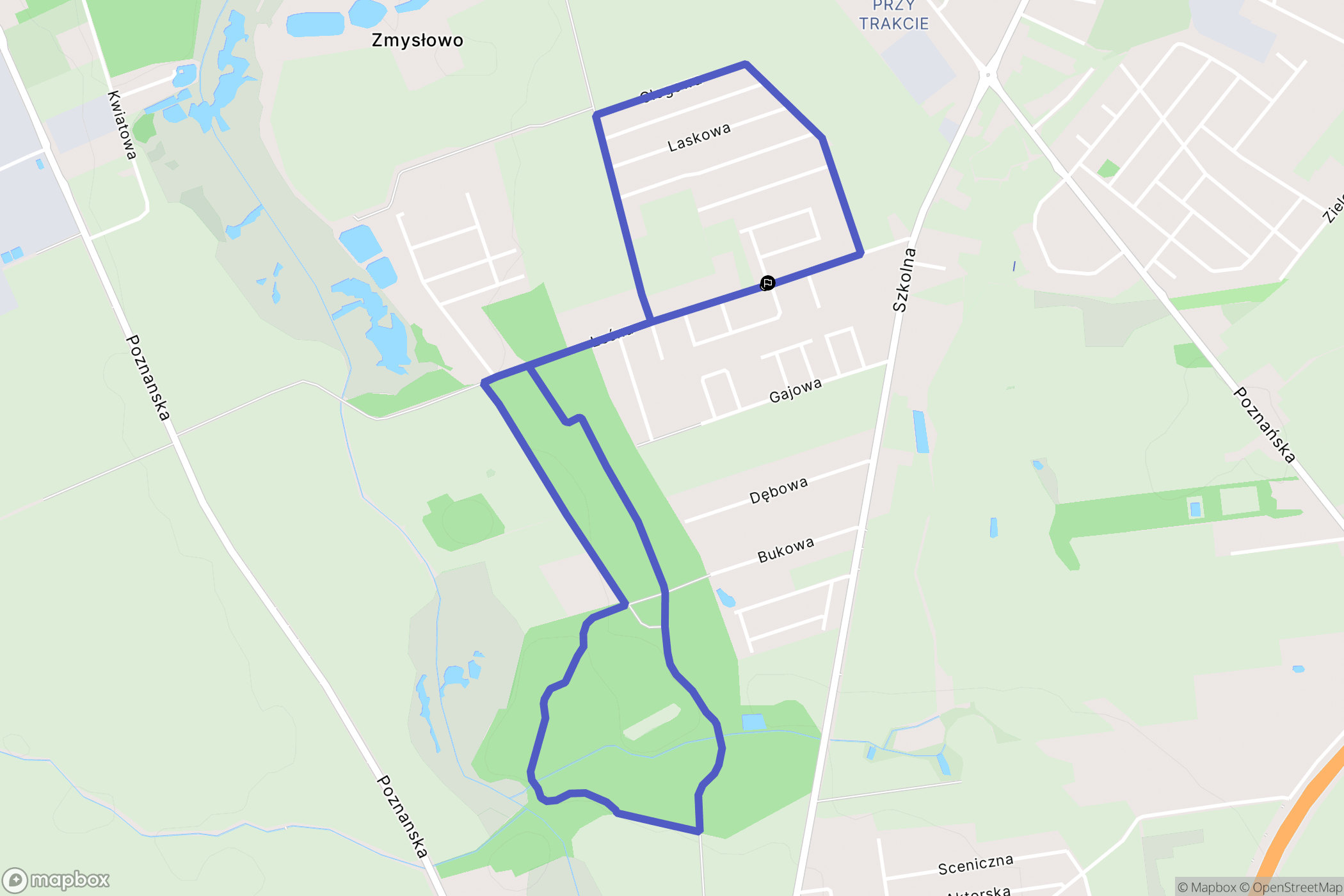 Rokietnica: mapa trasy - Poland