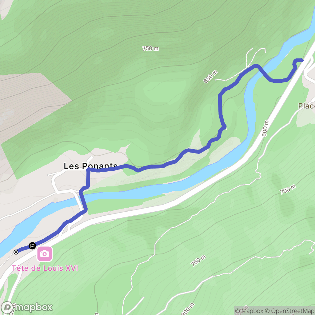 Livet-et-Gavet : carte du parcours de randonnée - France