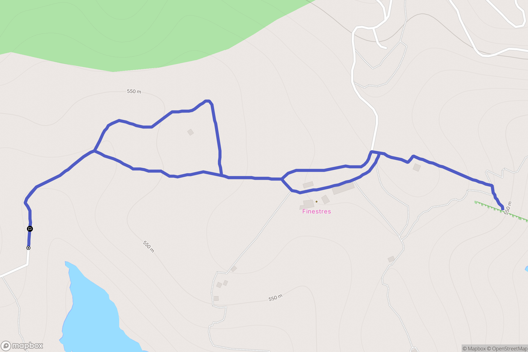 Fet : carte du parcours de randonnée - Spain