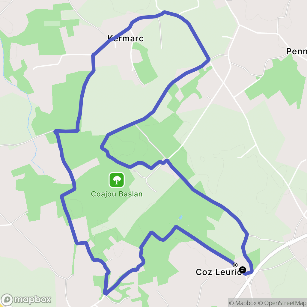 Plouisy : carte du parcours de randonnée - France