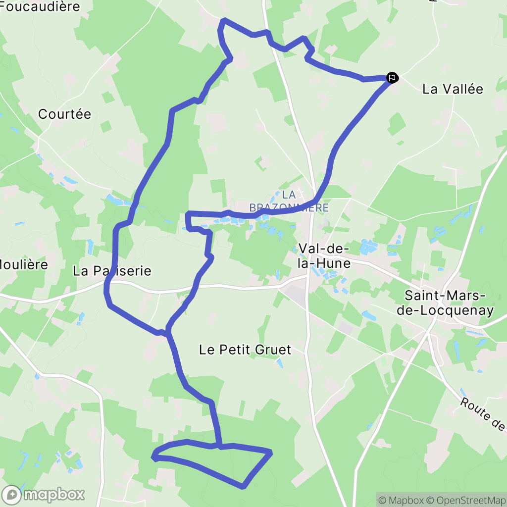 Volnay : carte du parcours de randonnée - France