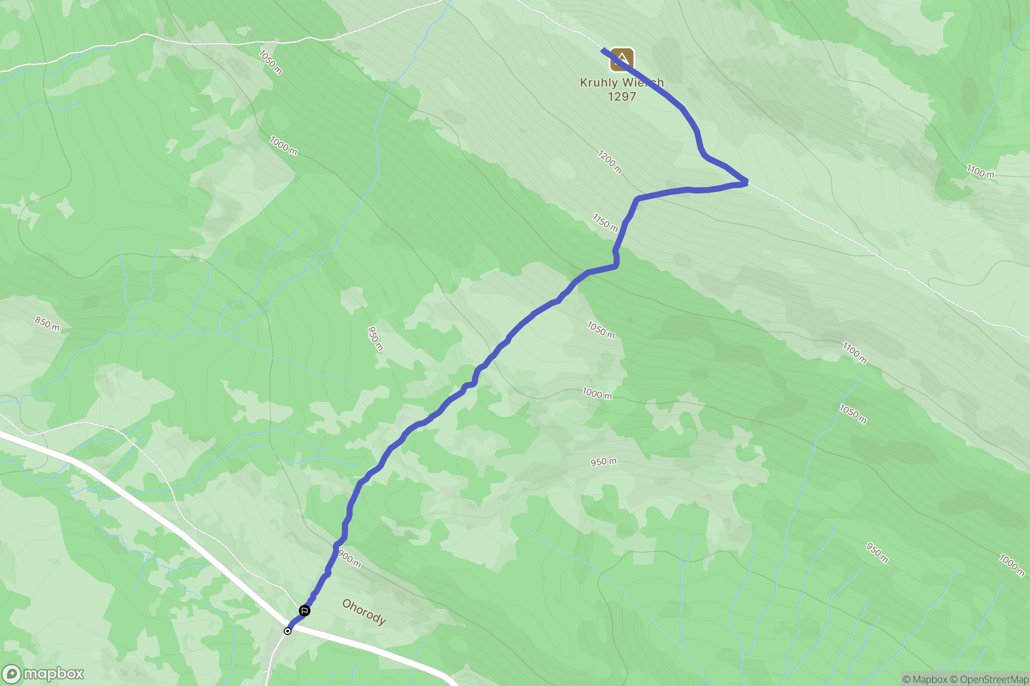 Brzegi Górne: mapa trasy - Poland