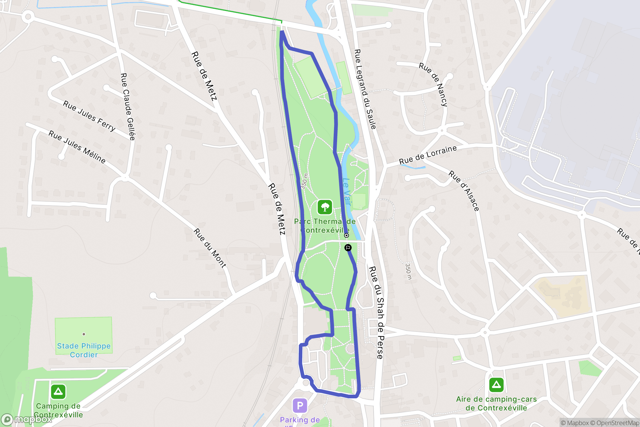 Contrexéville : carte du parcours de randonnée - France