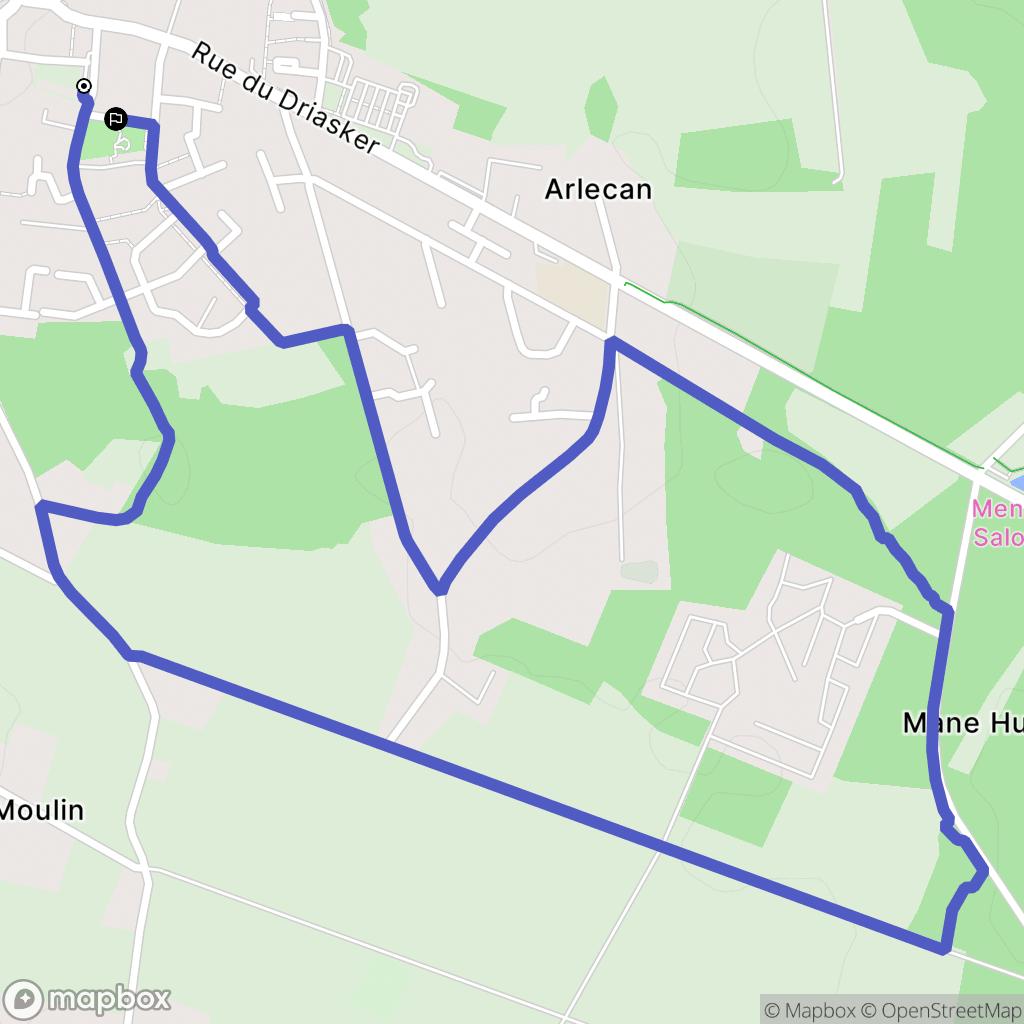 Plouhinec : carte du parcours de randonnée - France