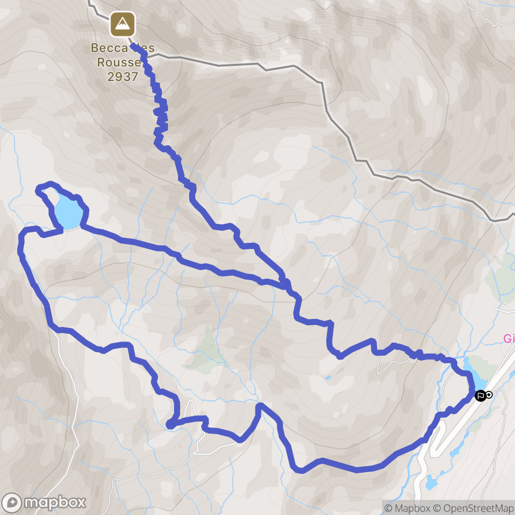 Séez : carte du parcours de randonnée - France