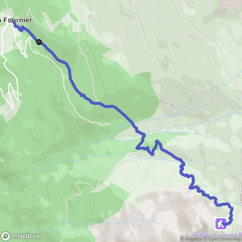 Planay : carte du parcours de randonnée - France