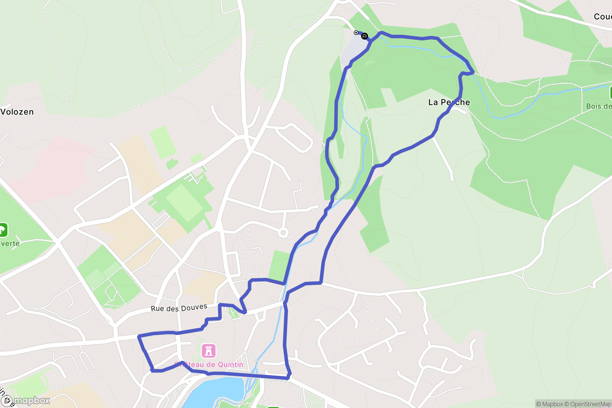 Le Fœil : carte du parcours de randonnée - France
