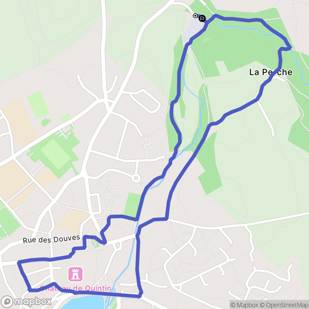 Le Fœil : carte du parcours de randonnée - France
